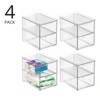 mDesign Plastic Stackable Bathroom Storage Organizer with Drawer - 2 of 4