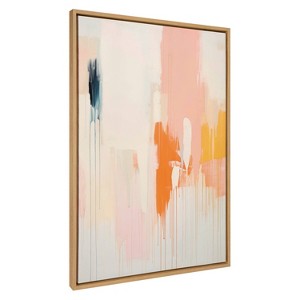 Kate & Laurel All Things Decor 31.5"x41.5" Sylvie Fiesta Abstract Framed Canvas by Amy Lighthall Natural - 1 of 4