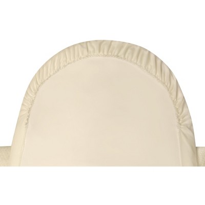 Espresso and Ecru Wicker-Look Moses Basket with Bedding