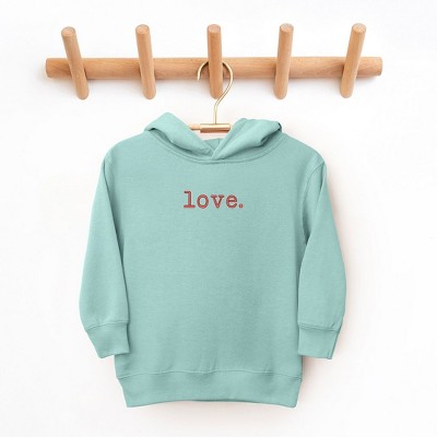 The Juniper Shop Embroidered Love Typewriter Toddler Graphic Hoodie