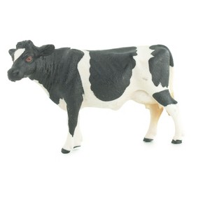 Holstein Dairy Cow, Hand Painted, Museum Quality, Hard Rubber, Realistic Animal, Model, Toy, Kids, Educational, Gift, 5 Inches.  CH1034 BB220 - 1 of 4