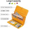 BEAFUP Womens Wallets,Large capacity Genuine Leather Wallet,Wallet Women Trifold Credit Card Holder Wallet with ID Window and RFID - 2 of 4