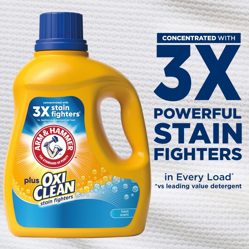 Arm & Hammer Plus OxiClean Fresh Scent Liquid Laundry Detergent, 5 of 13