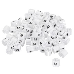 Unique Bargains Plastic Fit 0.14 Inch Rod Round Clothes Hanger Marker Size Tag 100 Pcs - 1 of 4