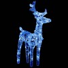 vidaXL Christmas Decoration Lighted Reindeer and Sleigh with LEDs Acrylic - Blue 16.9" x 4.3" x 21.7" (2 pcs) - 3 of 4