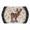 Earth Rugs Stag Printed Coaster – 5"x5" Round Braided Jute Coaster with Deer Design - 3 of 3