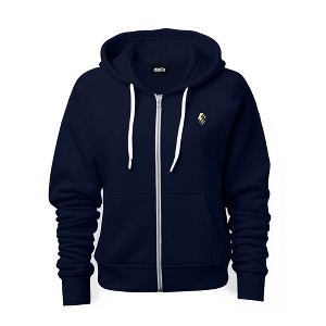 Dalix Lightning Bolt Glow in the Dark Embroidered Zip Hoodie Fleece Long Sleeve Pocket Warm Soft Mens - 1 of 4
