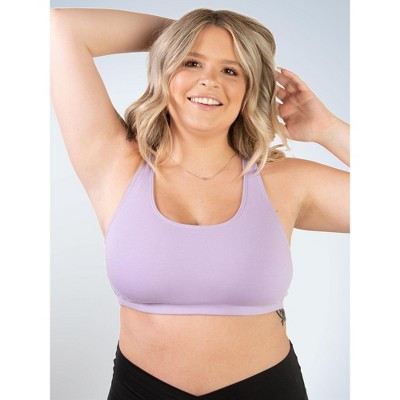 Leading Lady The Serena - Wirefree Sport Full Figure Bra In Lavender, Size:  48bcd : Target