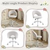 Karl Home |24 W Light yellow Swivel Upholstered Cotton and Linen Office Chair - 4 of 4