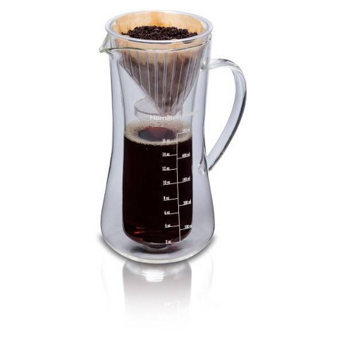 Coffee Gator Paperless Glass Pour Over Coffee Maker Dripped 10 Oz