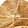 17"x30" Metal Floral Textured Overlapping Disk Wall Decor with Cutouts Gold - Olivia & May: Contemporary Iron Botanical Artwork - 4 of 4