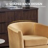 NicBex Swivel/Velvet Barrel Accent Chair & Ottoman Set Modern Armchair Sofa for Living Room or Bedroom - 2 of 4