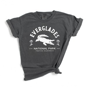 Simply Sage Market Women's Vintage Everglades National Park Short Sleeve Garment Dyed Tee - 1 of 2