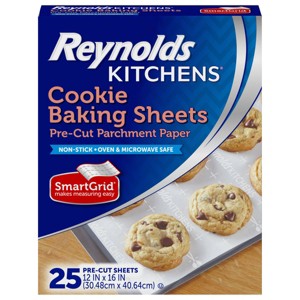 Reynolds Kitchens Cookie Baking Sheets Pre-Cut Parchment Paper - 25ct/33.33sq ft - 1 of 4