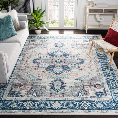 Brentwood 8' x 10' Light Grey Blue Wool Area Rug