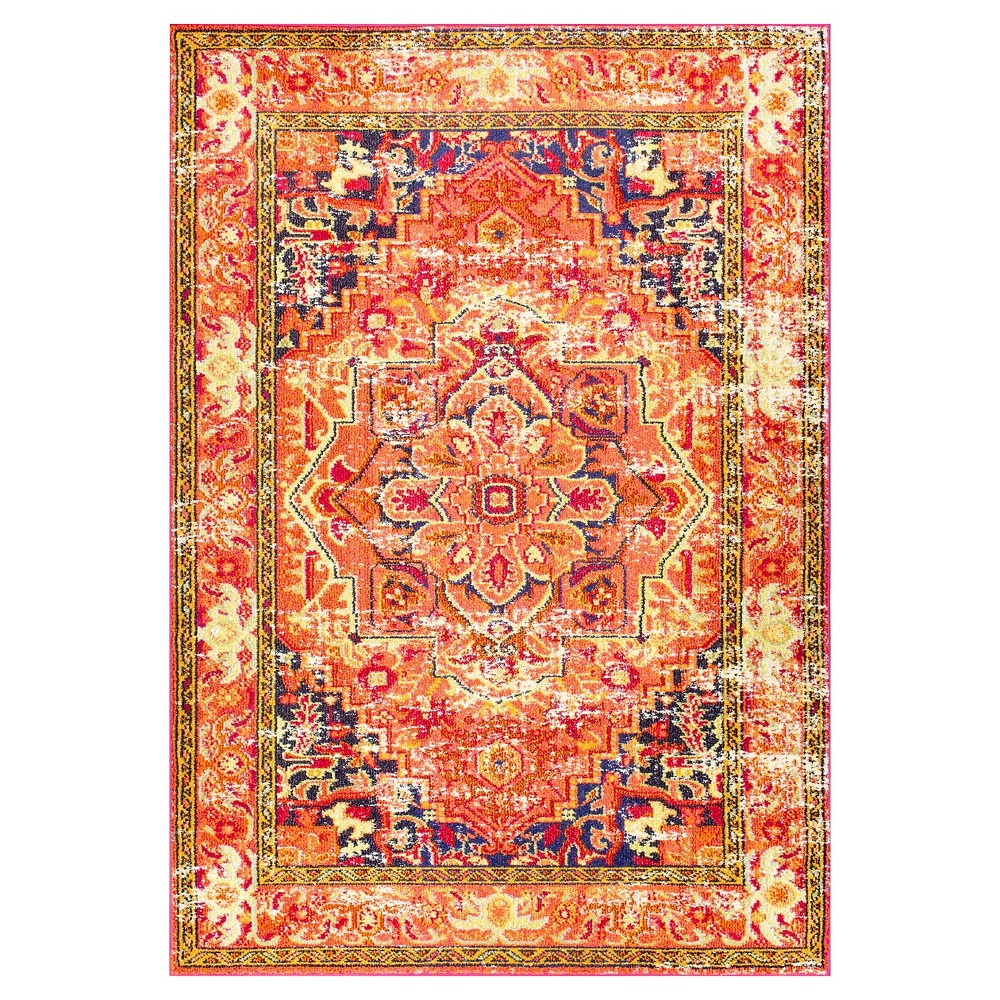 3'x5' Vintage Mackenzie Area Rug Orange - nuLOOM