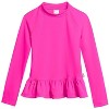 City Threads USA-Made Swim Peplum UPF 50+ Long Sleeve Girls Rashguard Tee - 2 of 4