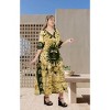 LA LEELA Women's Summer Holiday Beach Casual Dailywear Loose Caftan Long Boho Sleepwear Loungewear Dashiki House Dress 2X-3X Black, Sun - 2 of 4