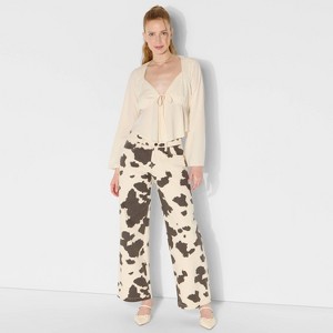 Women's Bell Long Sleeve Sweatheart Flyaway Blouse - Wild Fable™ - 1 of 3
