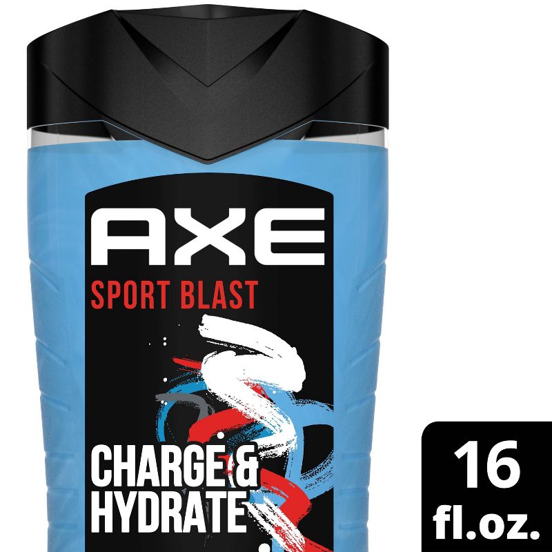 Axe Sport Blast Clean + Recharged 2-in-1 Body Wash Soap + Shampoo - 16 fl oz, 1 of 6