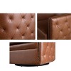 CAVINAS Polyester Swivel Accent Chair with Low Barrel Button Tufted Back,Modern Upholstered Living Room Chairs,Reading Chairs for Living Room - 4 of 4