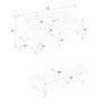 straight-line corduroy sofa suitable for sitting and lying in the living room and bedroom - 3 of 4