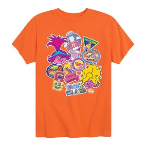 Boys' - Trolls - Road Trip Stickers Viva and Poppy Short Sleeve Graphic T-Shirt - 1 of 4
