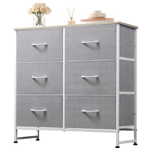 Dresser for Bedroom, 6 Drawer Storage Chest, Fabric Tower with Bins - 1 of 4