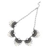 SOHI Women's Ivory White Party Stone Statement Necklace - 2 of 4