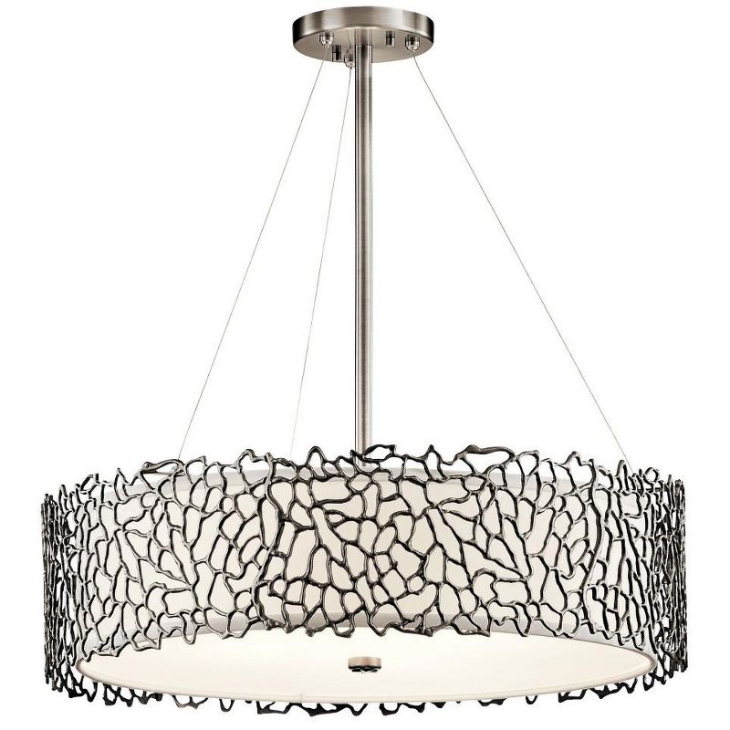 Silver Coral 4 Light Chandelier / Pendant Clasic Pewter, 1 of 4