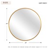 Dovelina Round Metal Framed  Wall Mirror Bathroom Vanity Mirror - 4 of 4