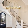 CityFurn 12-Light 48'' W Modern Large Wagon Wheel Chandelier with Clear Glass - 2 of 4