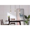 Elegant Lighting Clive 3 light Brass and Clear seeded glass pendant - 2 of 4