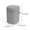 JANSNO 3 Gallon Trash Can with 3 Activation Modes, Portable PU Handle and Hidden Trash Bag Storage Compartment - 3 of 4