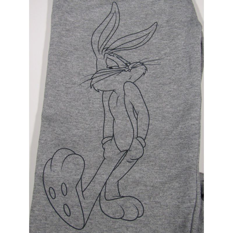 Looney Tunes Bugs Bunny Character Youth Athletic Gray Jogger Pants, 2 of 3