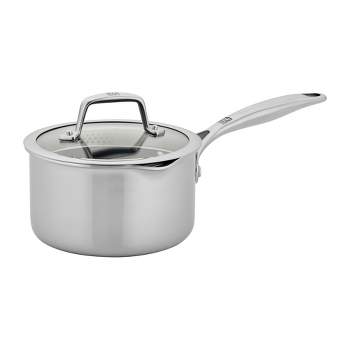 Hoffritz Platinum Pots, 4 Qt Stainless Steel Sauce Pan With Lid or 10 Inch Large  Frying Pan 