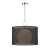 Arosia 24" Chrome Pendant Light with Black Fabric Shade - Dimmable, Modern Design - 4 of 4