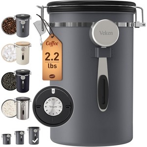 Coffee Canister 39OZ Large, Airtight Stainless Steel - 1 of 4