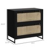 Munora Locking 2-Drawer File Cabinet with Adjustable Hanging Bar, Boho Style Storage for Letter/A4/Legal Files, Black - 3 of 4