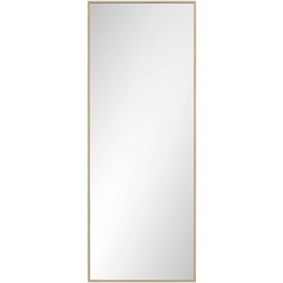 Noble Park Eton Champagne 18" x 47" Rectangular Thin Framed Wall Mirror