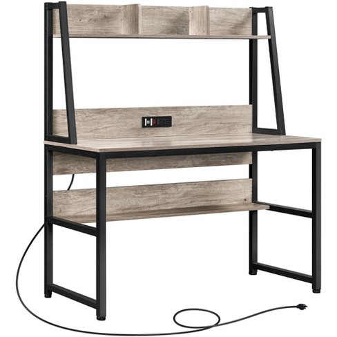 Costway 47.5'' Computer Desk Writing Desk Workstation W/ 4-tier Shelves :  Target