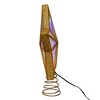 Kurt Adler 11.5-Inch UL 20-Light Multicolor Fairy Twinkle LED Gold Glitter 5-Point Star Tree Topper - 2 of 4