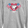 Boys' - Peanuts - Snoopy Since 1776 Flag Heart Long Sleeve Graphic T-Shirt - 2 of 4