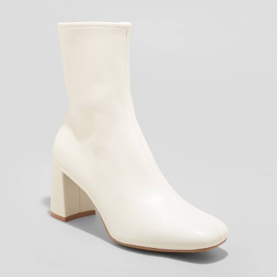Women's Pippa Stretch Boots - A New Day™ Off-white 10 : Target