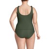 Lands' End Women's Ottoman Rib Tie Shoulder Tankini Top - 2 of 4