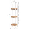 Storied Home Boho Bamboo-Style Metal Plant Stand or Shelf with Removable Rattan Trays - 3 of 4