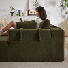 108 Modern Chenille Sectional Sofa with 6 Pillows - Right Chaise Configuration" - 3 of 4