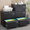 Grungis Modern Locking File Cabinet,Lateral/Vertical Metal Filing Cabinets with Drawers,Office Cabinet for Home,Office,Black/White - 4 of 4
