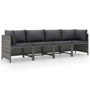 vidaXL Garden Sofa Grey, Anthracite - 1 of 4
