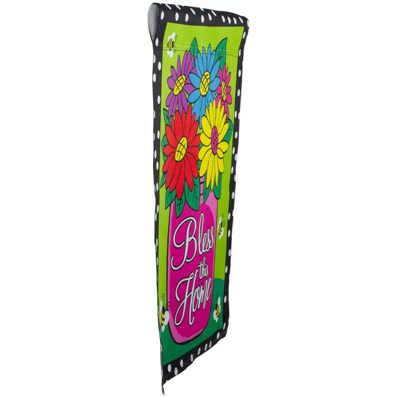 Northlight Bless this Home Bouquet with Vase Outdoor Garden Flag 12.5" x 18", 4 of 5